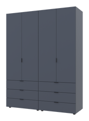 Шафа для одягу Гелар комплект Doros Графіт 2+2 двері ДСП 155х49,5х203,4 , 1550, 2034, 495