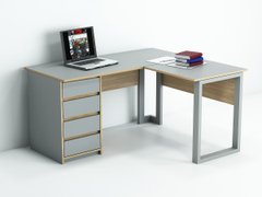 Комп'ютерний стіл Гамма-стиль БК-3Т 1600х1400х750 ДСП 16 мм Сірий/Дуб Сонома, 1600, 1400, 750