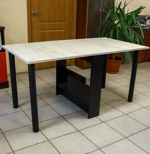 Стол кухонный раскладной Встреча 800х130(1500х800) Гамма Стиль, Дуб Крафт белый, Дуб Крафт белый
