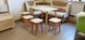 Кухонний комплект стіл з табуретками Ліон Маямі-2 (стіл не розкладний 600х900 + 4 табуретки)  з дерев'яними ногами, 900, 600, 766