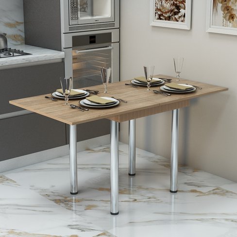 Кухонний стіл розкладний Медіум 600х700(1200х700) Дуб Сонома Гамма стиль, 600, 900, 750, 1200