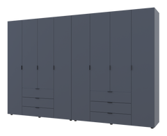 Шкаф для одежды комплект Гелар Графит 4+4 двери ДСП 310х49,5х203,4 (42002130), 3100, 2034, 495