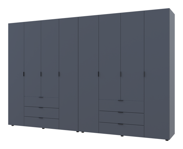 Шафа для одягу комплект Гелар Графіт 4+4 двері ДСП 310х49,5х203,4 (42002130), 3100, 2034, 495