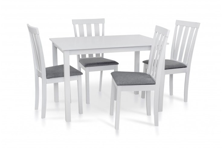 Кухонный комплект стол со стульями Юджин (стол 110х70 см + 4 стула) белый Микс Мебель, 1100, 700, 740