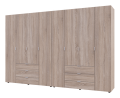 Шкаф для одежды Гелар Дуб Сонома 4+4 двери ДСП 310х49,5х203,4 (42002129), 3100, 2034, 495