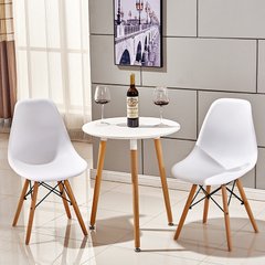 Круглый кухонный обеденный стол на деревянных ножках Сириус МДФ D=600 Белый Микс Мебель, 600, 600, 750