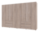 Шафа для одягу Гелар Дуб Сонома 4+4 двері ДСП 310х49,5х203,4 (42002129), 3100, 2034, 495