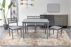 Обеденный стол со стульями Джерси (кухонный стол 110х70 см + 4 стула) Серый Микс Мебель, 1100, 700, 740