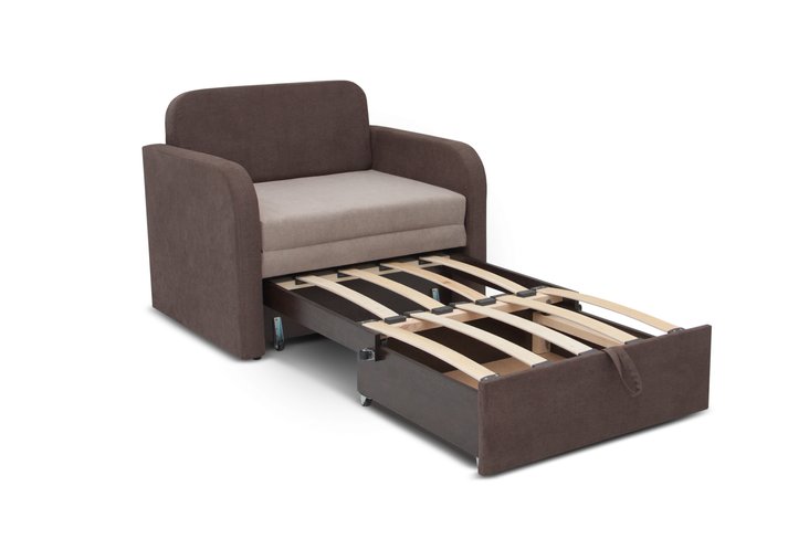 Кресло-диван раскладной односпальный Микс Мебель Карлсон 0,8 Серый/Светло-серый (Аляска 97/08)