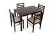 Обеденный стол со стульями Джерси (кухонный стол 110х70 см + 4 стула) Орех темный Микс Мебель, 1100, 700, 740