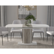 Стол кухонный раскладной Fenix 1400(1800)x800 Белый Диамант/Артвуд темный Intarsio, 1400, 800, 786, 1800