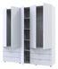 Шафа для одягу Гелар комплект Doros Білий 2+3 двері ДСП 193,7х49,5х203,4 (42002116), 1937, 2034, 495
