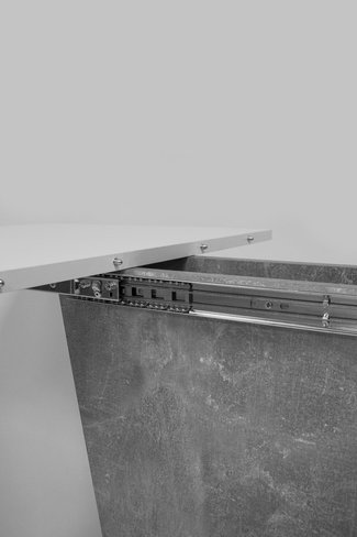 Стол кухонный Cosmo 1100(1450)x680 Белая АляскаPE/Индастриал Intarsio, 1100, 680, 786, 1350