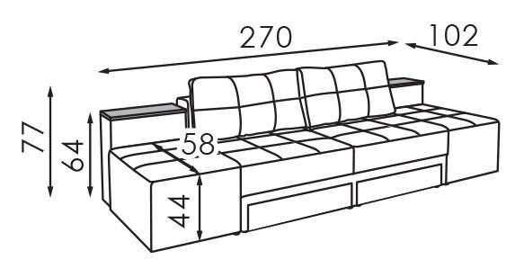 Диван розкладний Ріо 2 Модерн, 1 категорія