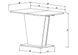 Стіл кухонний Cosmo 1100(1450)x680 Біла Аляска PE/Індастріал Intarsio, 1100, 680, 786, 1350