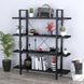 Стелаж Сінгл 4-1350 1350х350х1545 Loft Design, Чорний, Чорний
