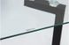 Стол кухонный стеклянный Бетти 1400х800 прозрачное стекло черные ножки Микс Мебель, 1400, 800, 750