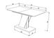 Стол кухонный обеденный раскладной Carvelo 1400(1800)x800 Белая Аляска PE/Чёрный униколор Intarsio, 1400, 800, 786, 1800