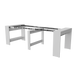 Стіл кухонний розкладний Пітон Light 432(2400)*900 Білий Неман, 432, 900, 750, 2400