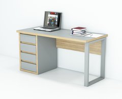 Компьютерный стол Гамма-стиль БП-3 1400х600х750 ДСП 16 мм Серый/Дуб Сонома, 1400, 600, 750