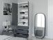 Шкаф распашной для одежды двухдверный с полочками и ящиками Moreli T-210 800х2110х500 Белый Антрацит