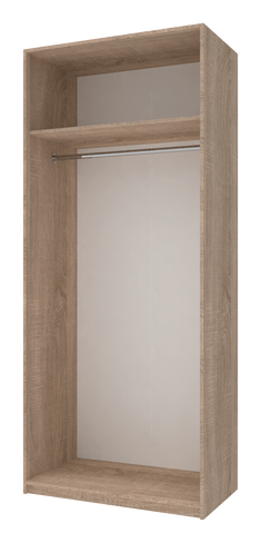 Шкаф для одежды Promo Doros Дуб Сонома 2 двери ДСП 90х48х204 (40908024), 900, 2040, 480