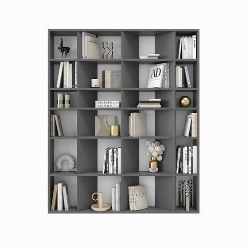 Полиця для книг №1 Light 1200х1460х160, Графіт, Графіт