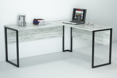 Комп'ютерний стіл кутовий Гамма-стиль СУЛ-1/1 метал опори 1400х1200х750 ДСП 18 мм Дуб крафт білий, 1400, 1200, 750