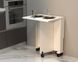 Стол кухонный раскладной Соло 150х600(915х600 Белый Гамма стиль, 150, 600, 750, 915