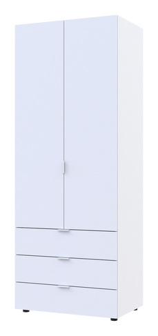 Шкаф для одежды Гелар Белый 2 двери ДСП 77,5х49,5х203,4 (80737021), 775, 2034, 495