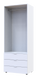 Шкаф для одежды Гелар Белый 2 двери ДСП 77,5х49,5х203,4 (80737021), 775, 2034, 495