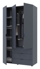 Шкаф для одежды Гелар Doros Графит 3 двери ДСП 116,2х49,5х203,4 (80737074 ), 1162, 2034, 495