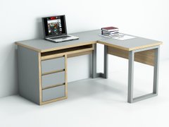 Комп'ютерний стіл Гамма-стиль БК-2 1400х1200х750 ДСП 16 мм Сірий/Дуб Сонома, 1400, 1200, 750