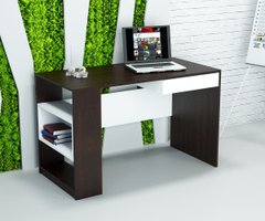 Комп'ютерний стіл Гамма-стиль Андрос 1000х550х750 ДСП 16 мм Білий/Горіх темний, 1000, 550, 750