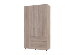 Шкаф для одежды Гелар Doros Дуб сонома 3 двери ДСП 116,2х49,5х203,4 (80397559), 1162, 2034, 495