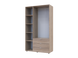 Шкаф для одежды Гелар Doros Дуб сонома 3 двери ДСП 116,2х49,5х203,4 (80397559), 1162, 2034, 495