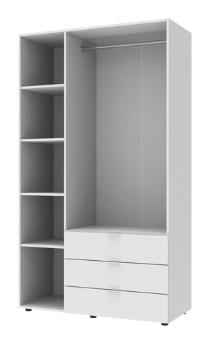 Шкаф для одежды Гелар Doros Белый 3 двери ДСП 116,2х49,5х203,4 (42001021), 1162, 2034, 495