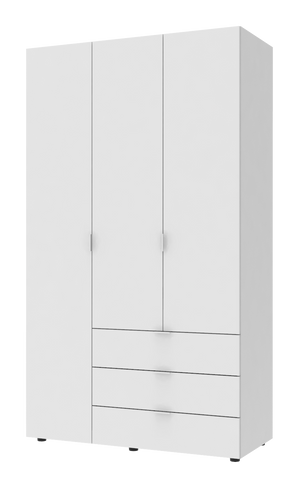 Шкаф для одежды Гелар Doros Белый 3 двери ДСП 116,2х49,5х203,4 (42001021), 1162, 2034, 495