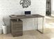 Стол письменный L-27 1200х600х750 Loft Design, Дуб Палена/Серебро, Дуб Палена/Серебро