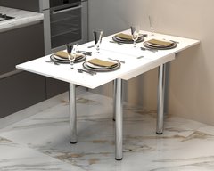 Стіл кухонний розкладний Медіум 600х700(1200х700) Білий Гамма стиль, 600, 900, 750, 1200