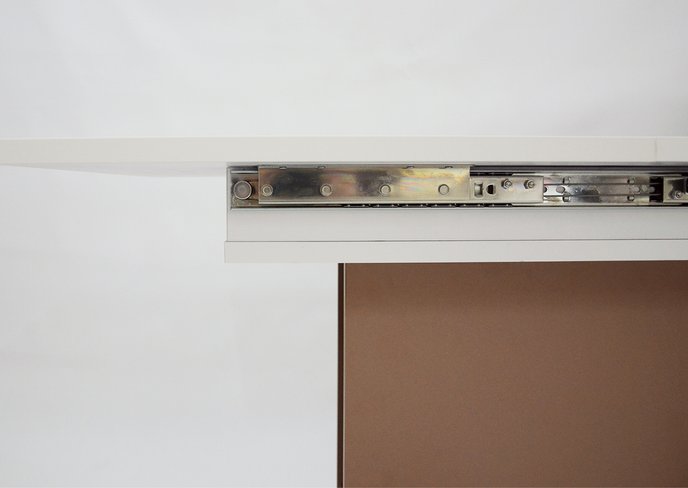 Стіл кухонний обідній розкладний Intarsio Stoun 1000(1350)x600 Біла Аляска/Латте, 1350, 600, 786, 1350