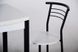 Кухонний комплект Тавол Овале ніжки чорний метал (Стіл розкладний + 3 стільці) Білий, Білий, 700, 600, 760
