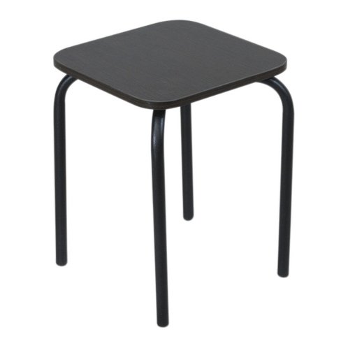 Столовий набір Тавол Овале (Розкладний стіл + 3 табурета) ніжки чорний метал Венге, Венге темний, 700, 600, 750