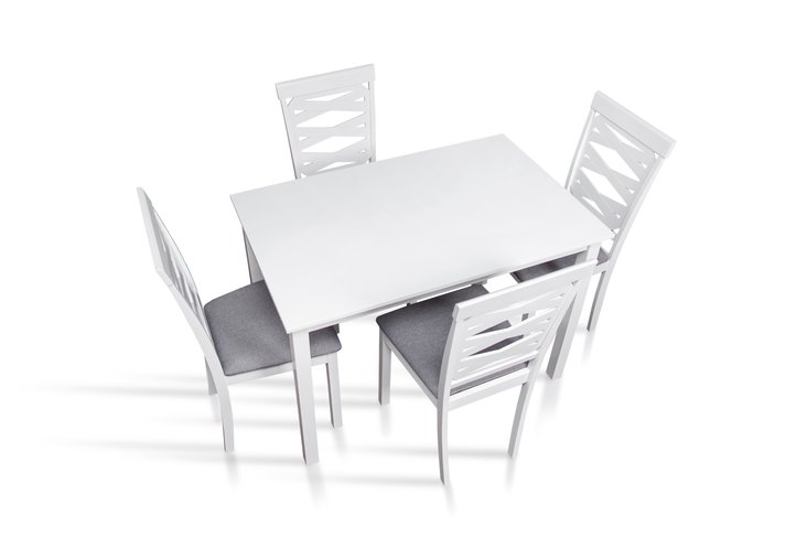 Обідній стіл зі стільцями Бруклін (кухонний стіл 110х70 см + 4 стільці) білий Мікс Меблі, 1100, 700, 740