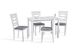Комплект обідній Бруклін білий 110х70 см (стіл + 4 стільці) Мікс Меблі, 1100, 700, 740