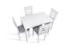 Комплект обідній Бруклін білий 110х70 см (стіл + 4 стільці) Мікс Меблі, 1100, 700, 740