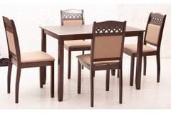 Комплект обеденный Бродвей (стол кухонный 110х70 см + 4 стула) темный орех Микс Мебель, 1100, 700, 740