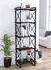 Стеллаж Скиф 5-550 (550х400х1800)Loft Design, Венге Луизиана/Черный, Венге Луизиана/Черный