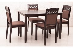 Комплект обеденный Бродвей (стол кухонный 110х70 см + 4 стула) венге-шоколад Микс Мебель, 1100, 700, 740