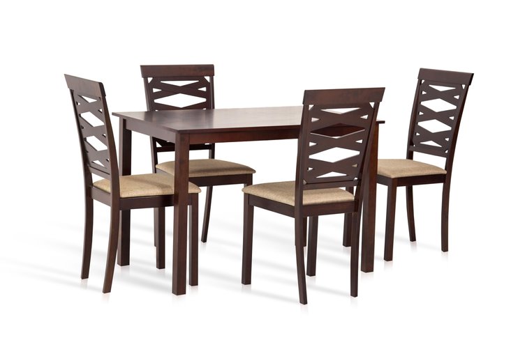 Комплект обідній стіл зі стільцями Бруклін (кухонний стіл 110х70 см + 4 стільці) темний горіх Мікс Меблі, 1100, 700, 740